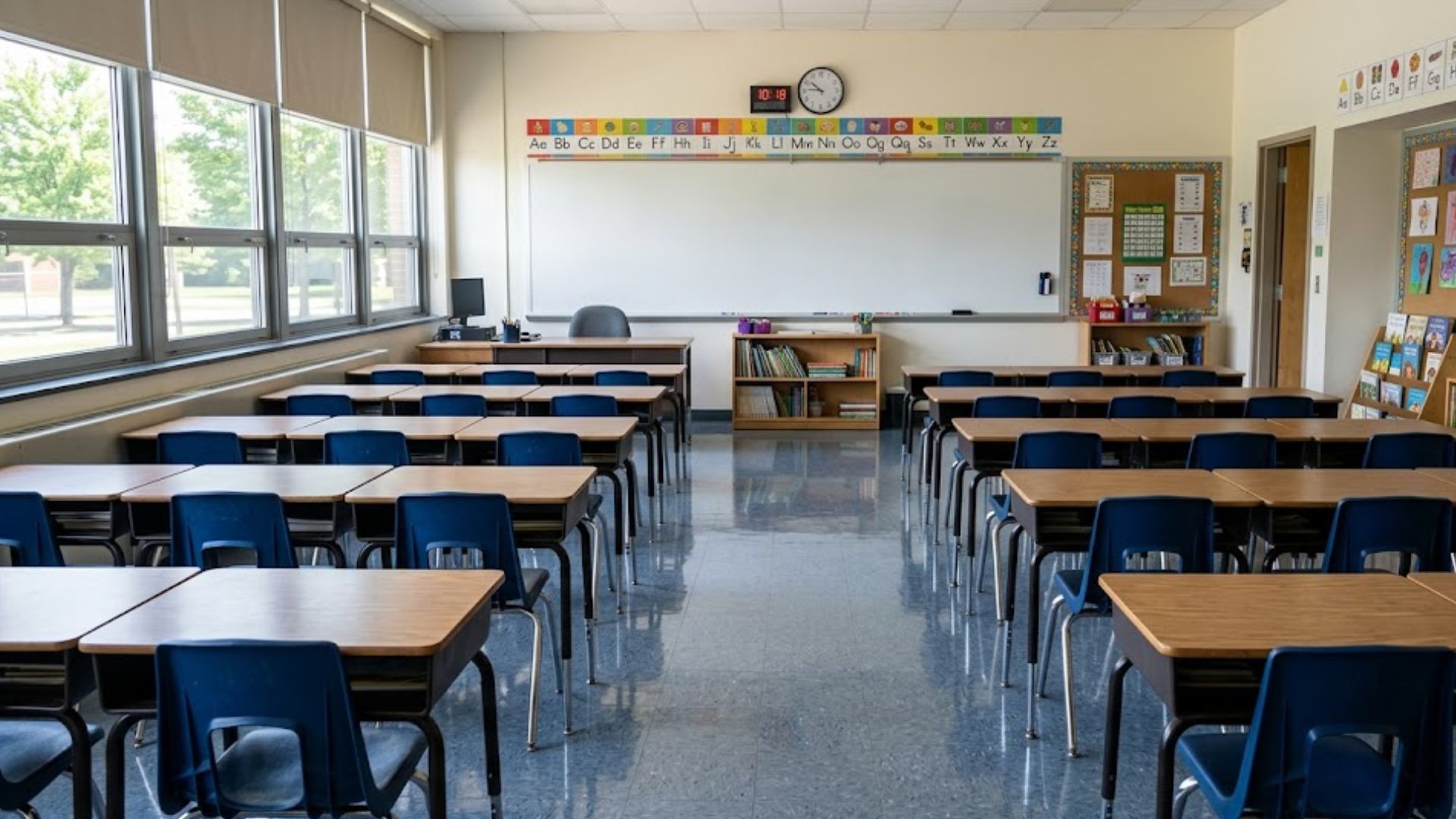 Clean Melbourne primary school classroom professional cleaning